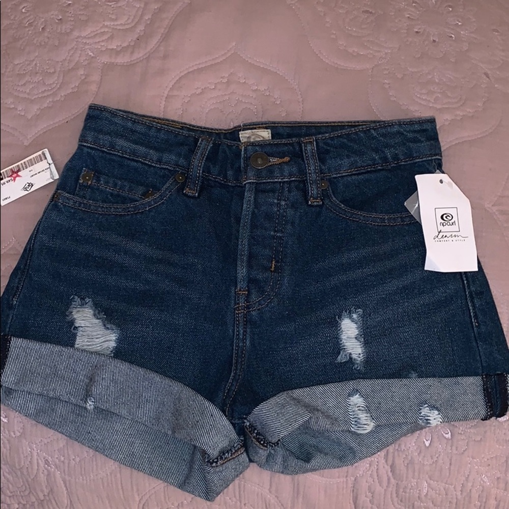 high waisted jean shorts